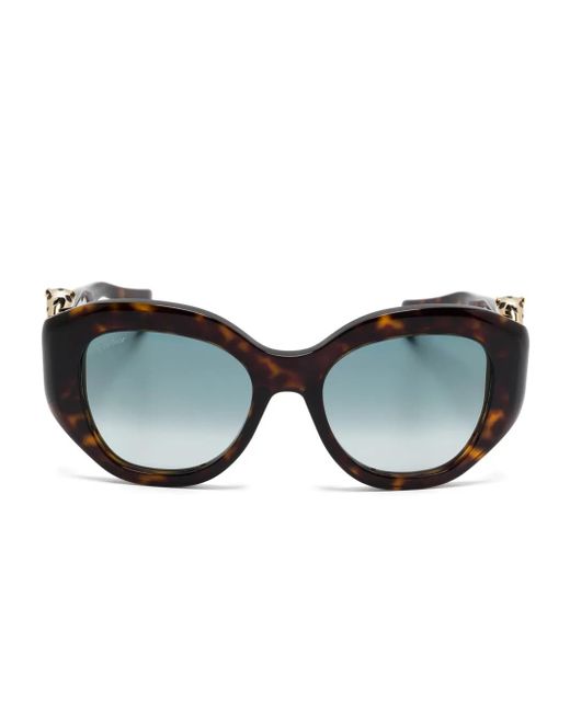 Occhiali Da Sole Oversize di Cartier in Black