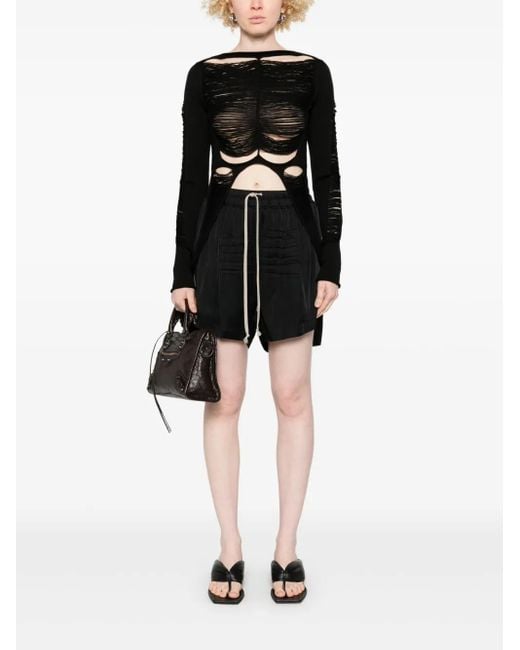 Rick Owens Black Wool Top