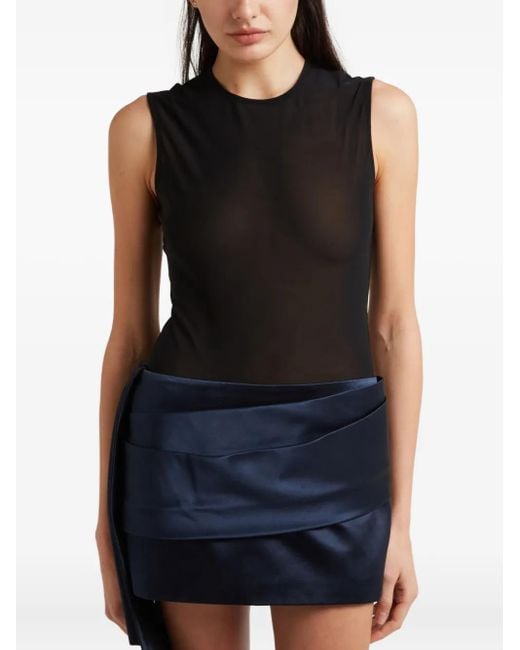 Alex Perry Black Sheer Bodysuit