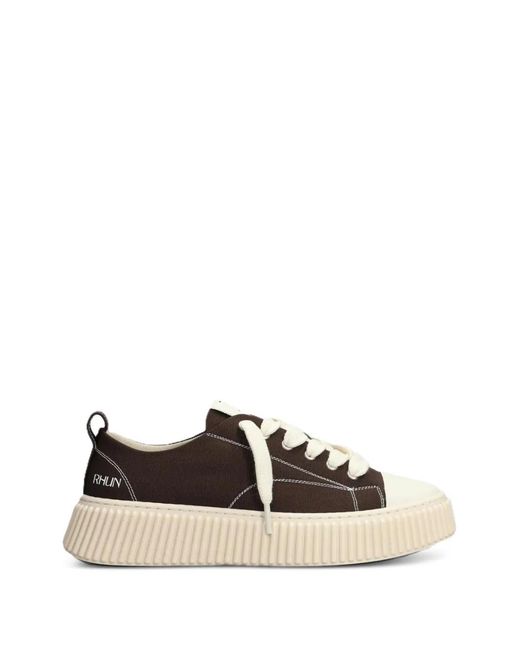 Rhun Black Treble Flatform Sneakers for men