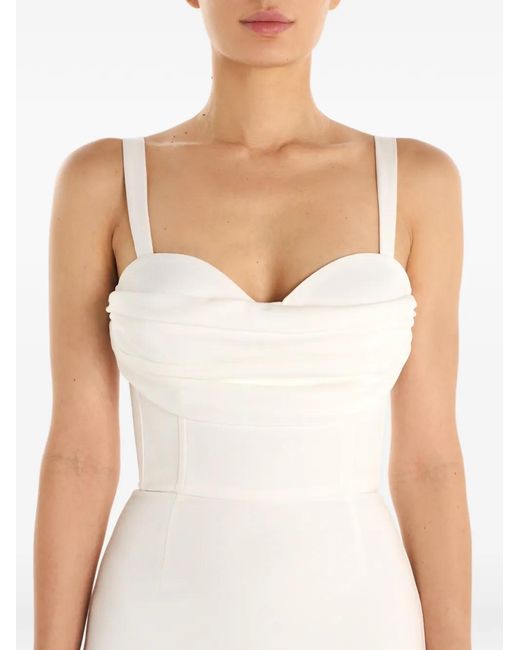 POST MERIDIEM White Gathered-Detail Maxi Dress