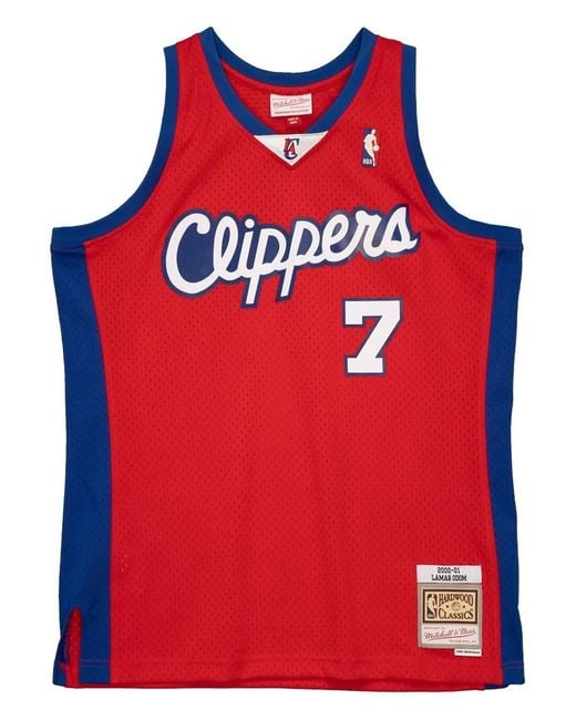 Mitchell & Ness Red Los Angeles Clippers Lamar Odom Hardwood Classics Swingman Jersey for men