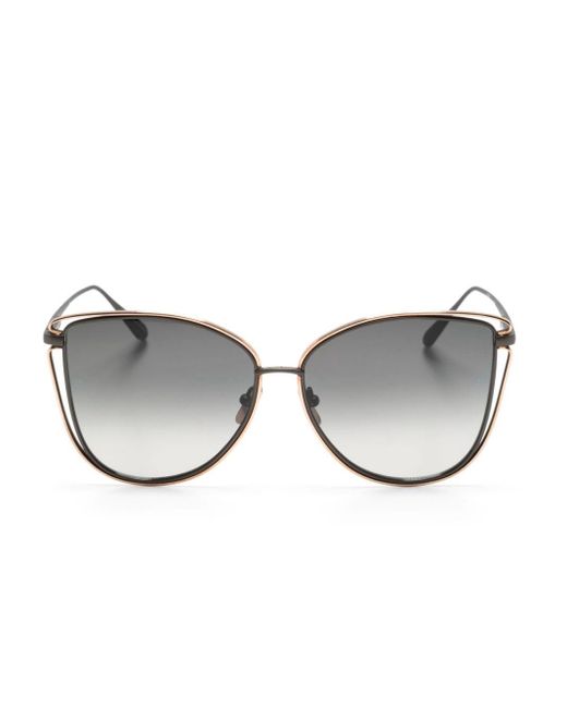Linda Farrow Gray Dinah Cat-eye Sunglasses