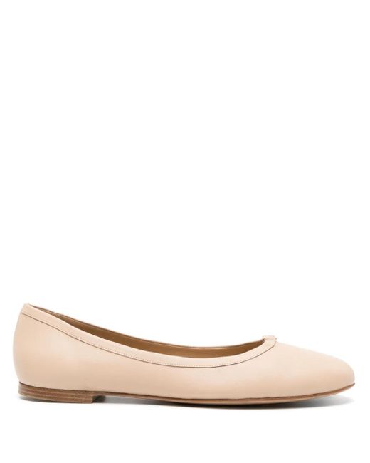 Chloé Pink Marcie Leather Ballerina Shoes