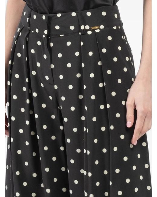 Franchise Black Mila Polka-Dot Trousers