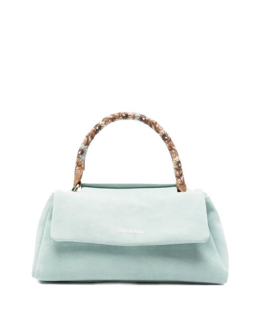 Orciani Blue Sveva Suede Tote Bag