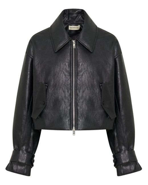 Nicholas Black Paris Faux-leather Biker Jacket