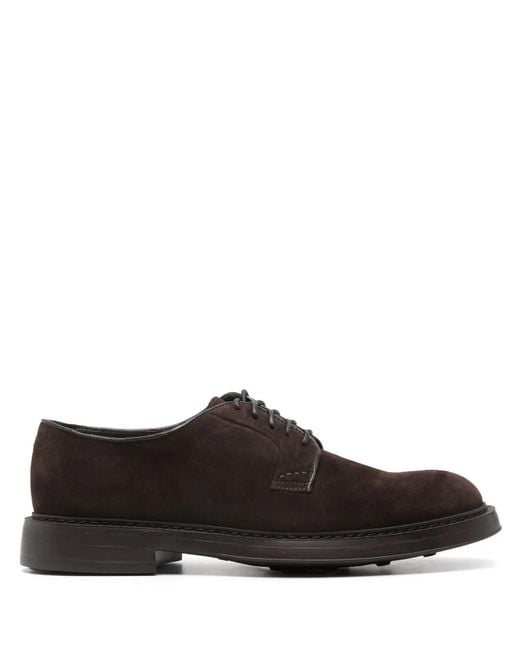 Doucal's Brown Suede Derby Shoes for men