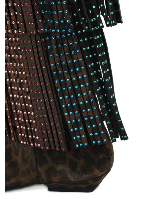 Kurt Geiger Black Western Fringe Boots