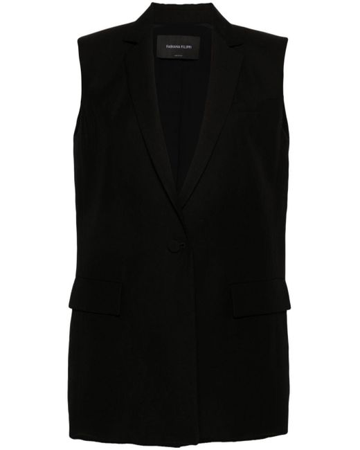 Veston à simple boutonnage Fabiana Filippi en coloris Black