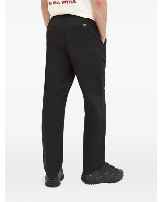 Vans Black Logo-Patch Trousers for men