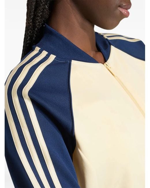Adidas Blue Classic Side-Stripe Track Jacket