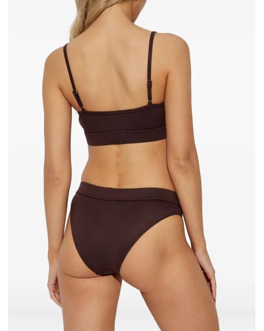 DSquared² Brown Logo-Plaque Briefs