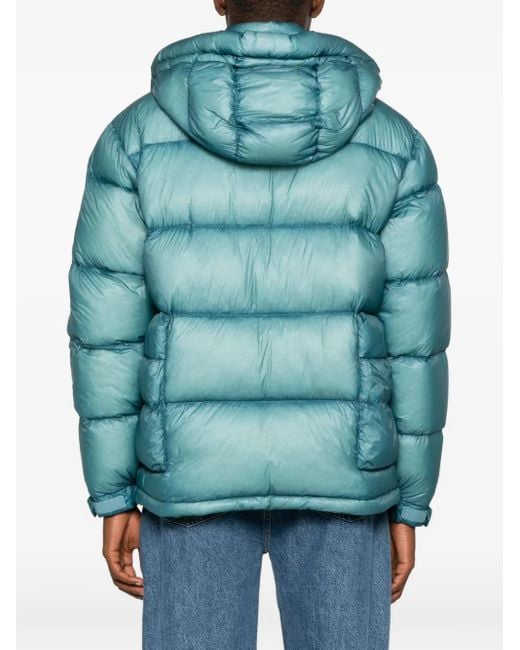 メンズ C P Company Hooded Padded Jacket Blue