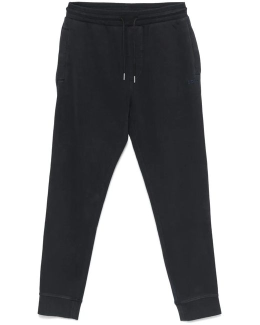 Boss Blue Cotton Track Pants for men