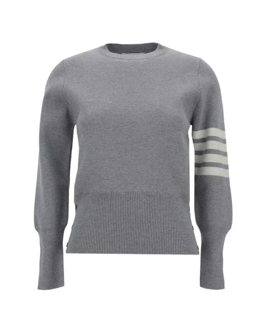 Thom Browne Gray 4-bar Milano Stitch Jumper