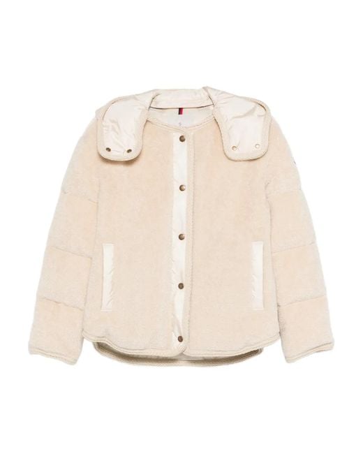 Moncler Natural Ciboulette Button Hooded Jacket