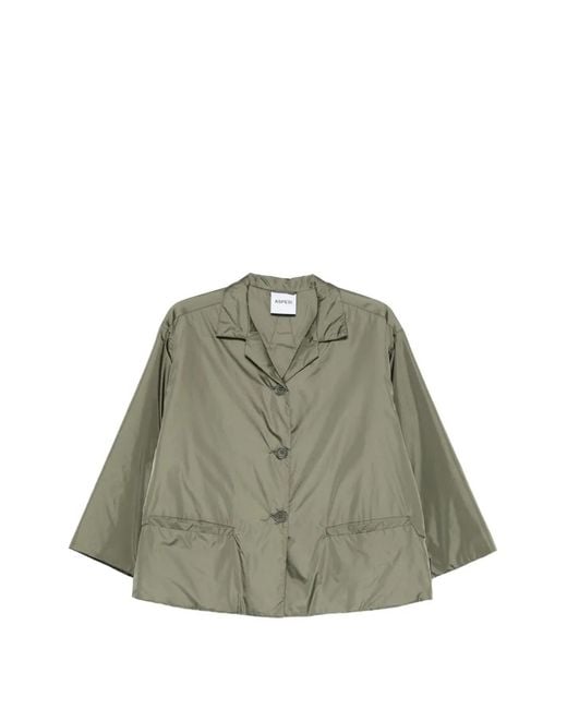 Aspesi Green Front-Pocket Jacket