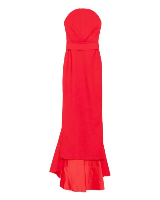 satin fuchsia dress BABARONI BABARONI Stretch Satin Fuchsia Prom Dresses Trumpet/Mermaid Sweetheart Appliqued Lace Pleated With Slit, Fuchsia / US0