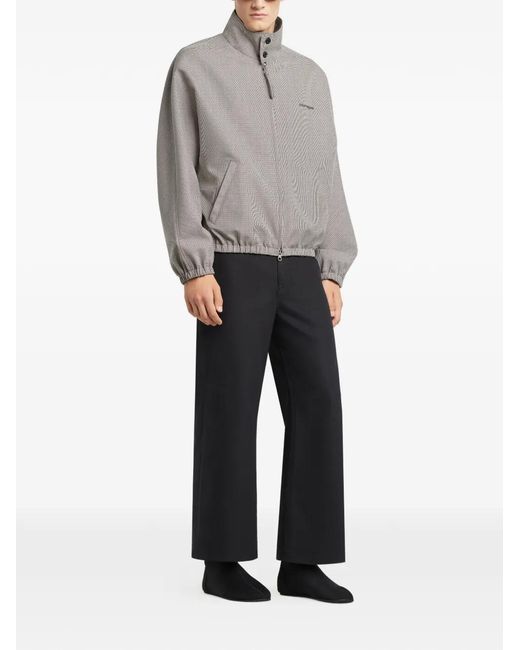 Courreges Gray Zip-Up Pattern Jacket for men