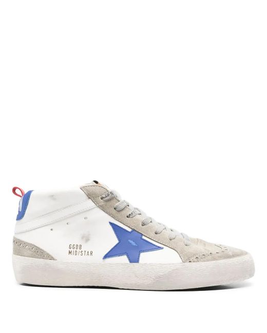 Golden Goose Deluxe Brand White Mid Star Sneakers for men