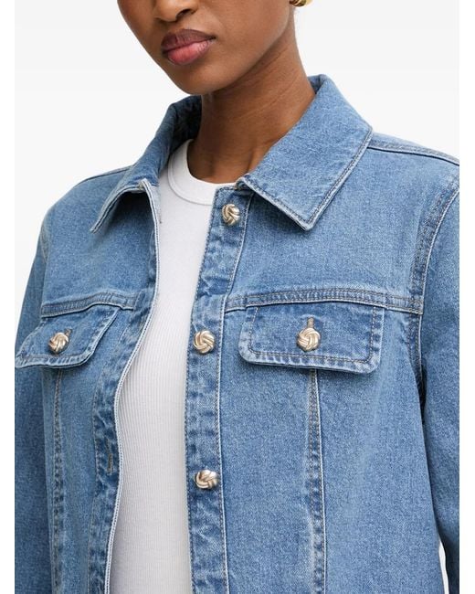 Morgan Blue Button-Up Denim Jacket