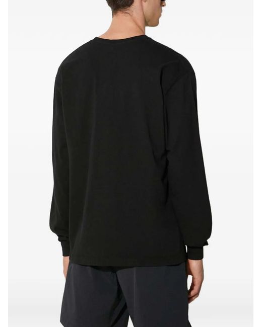Neighborhood Black Logo-Print Long-Sleeved T-Shirt for men