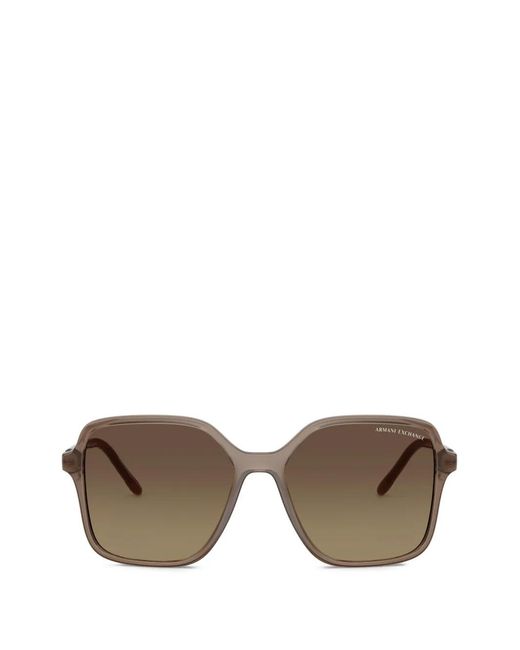 ARMANI EXCHANGE Gray Square-Frame Sunglasses