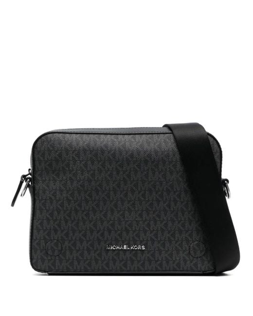 Michael Kors Black Dual Monogram Leather Crossbody for men