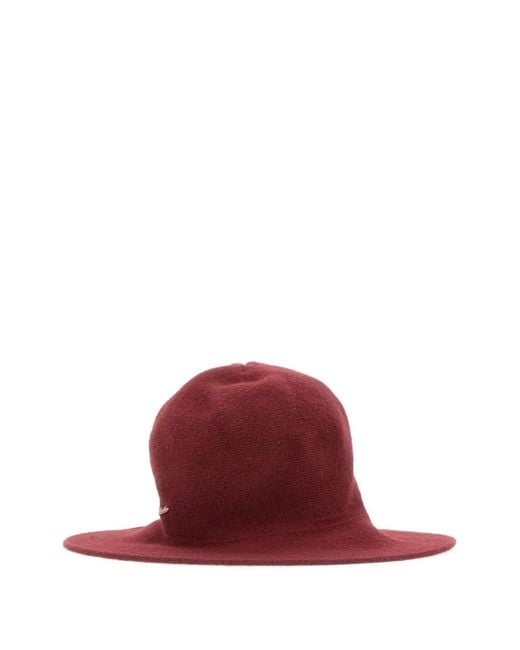 Borsalino Red Angelina Wool Blend Cloche