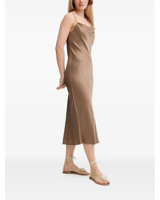 Munthe Natural Babyloma Cowl-Neck Midi Dress