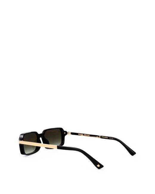 DSquared² Black Rectangle-Frame Sunglasses for men