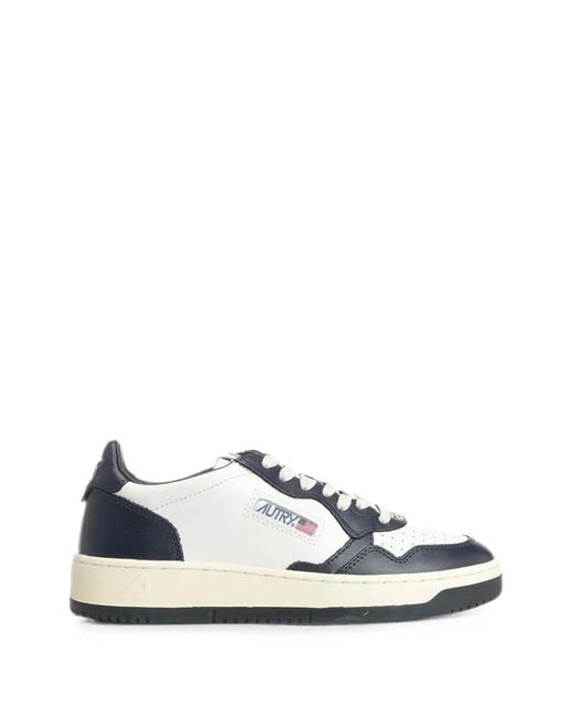 Autry White Medalist Low Sneakers for men