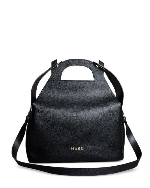 MASU Black Leather Shoulder Bag