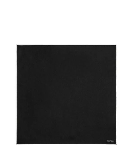 Tom Ford Black Contrast Trim Scarf for men