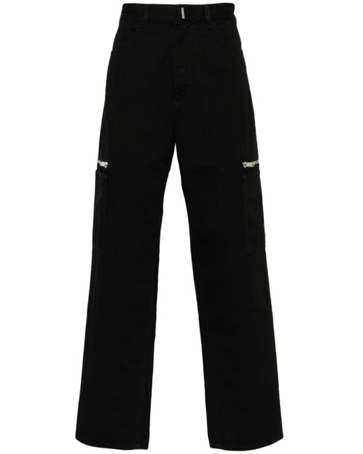 Givenchy Black Cargo Denim Trousers for men