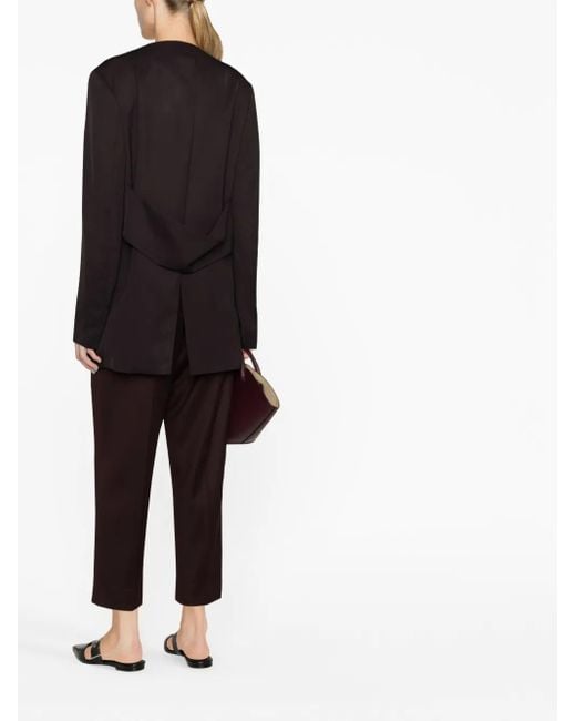 Jil Sander Black V-Neck Single-Breasted Jacket