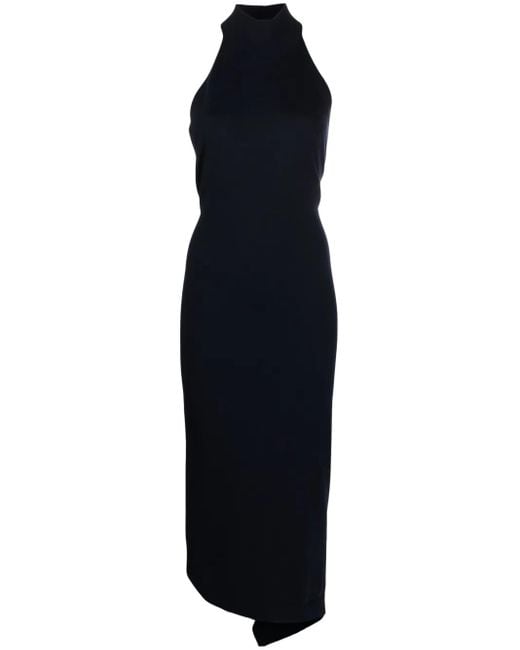 Fendi Blue Wool Midi Dress