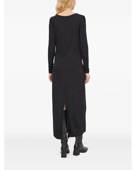 Bruuns Bazaar Blue Twist-Detail Long-Sleeve Maxi Dress