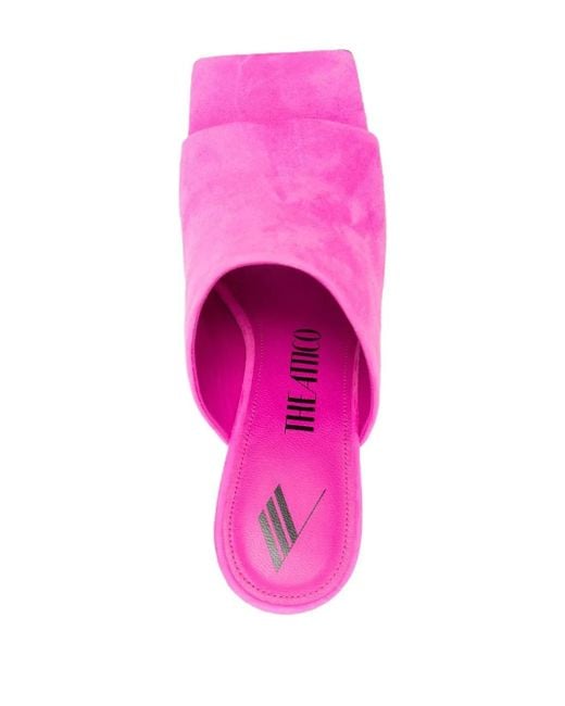 The Attico Pink Cheope Suede Mules