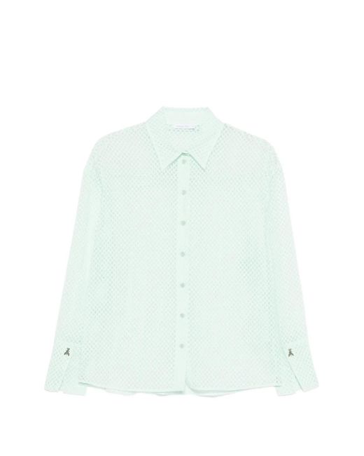 Patrizia Pepe Green Buttoned Long-Sleeve Shirt