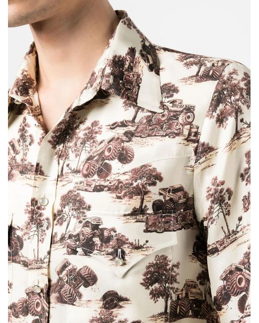 DSquared² Multicolor Silk Shirt for men