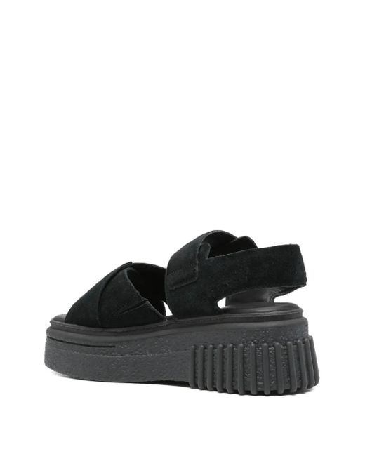 Clarks Black 50Mm Evamar Buckle-Fastening Platform Sandals