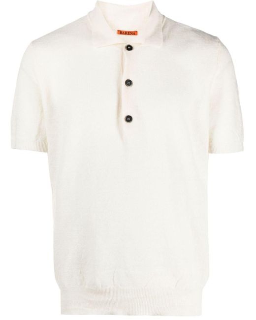 Barena White Marco Piqué Polo Shirt for men