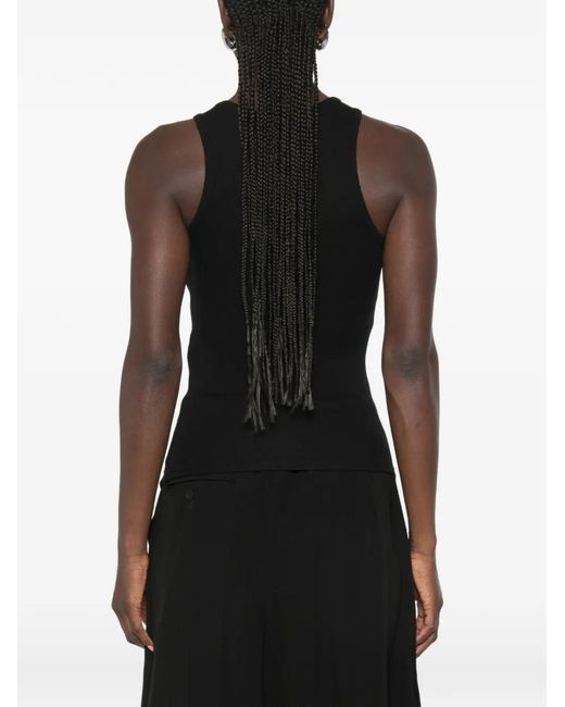 Vivienne Westwood Black 90S Orb-Embroidered Tank Top