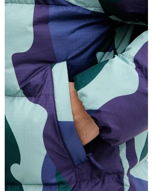 EA7 Blue Camouflage Hooded Jacket for men