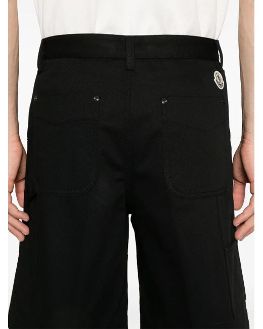Bermudas cargo de algodón Moncler de hombre de color Black