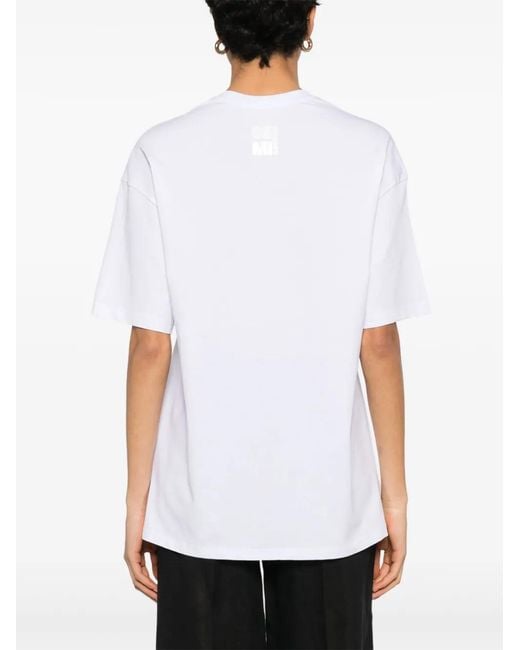 Semicouture White Cotton T-Shirt