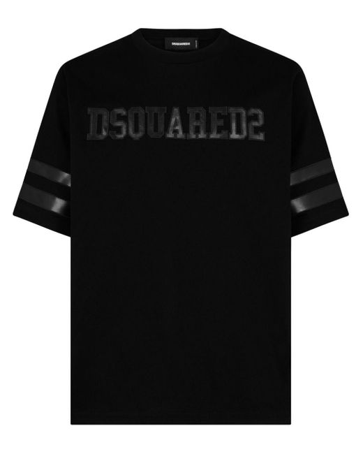 Camiseta con aplique del logo DSquared² de hombre de color Black