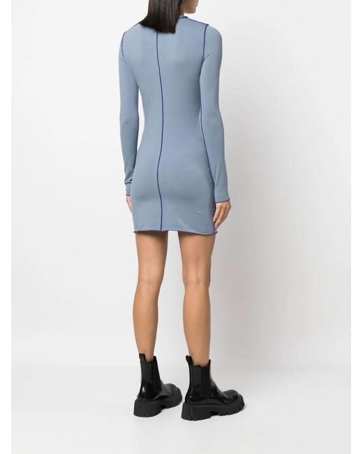 DIESEL Blue Cut-Out Detail Mini Dress
